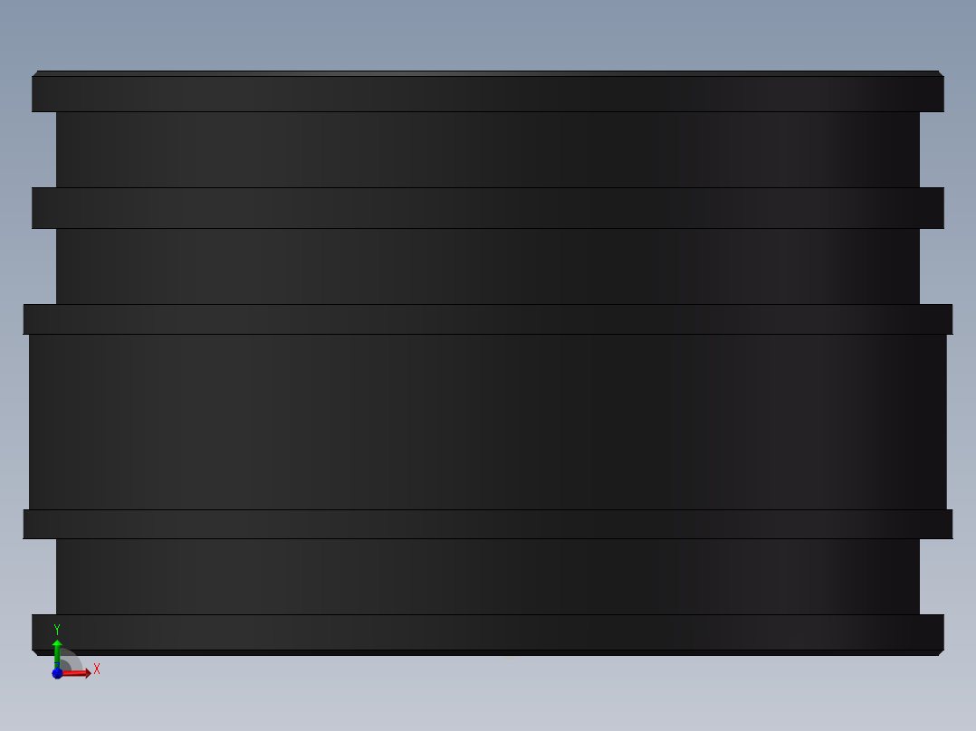 油缸活塞3D模型前视图