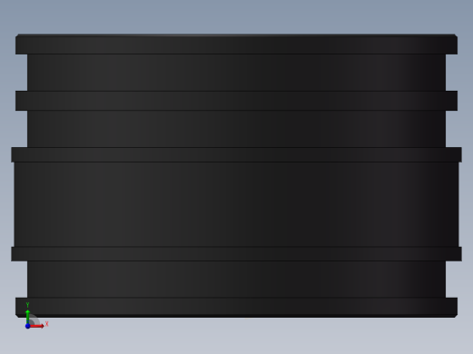 油缸活塞3D模型前视缩略图
