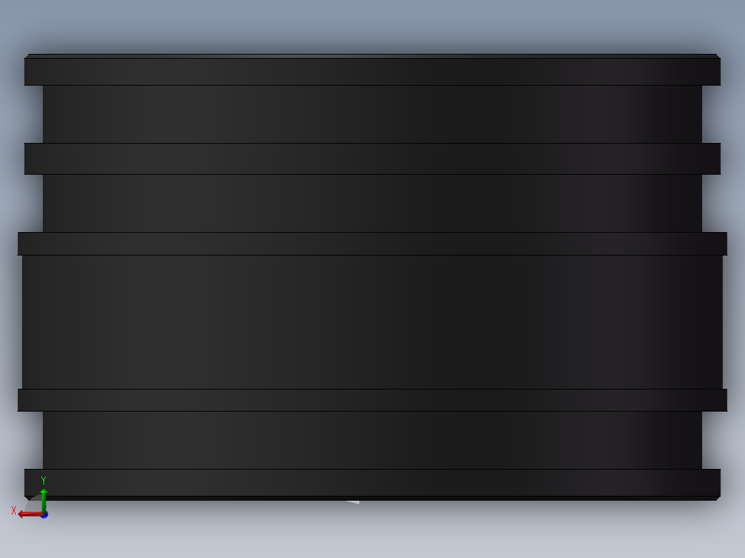 油缸活塞3D模型后视图