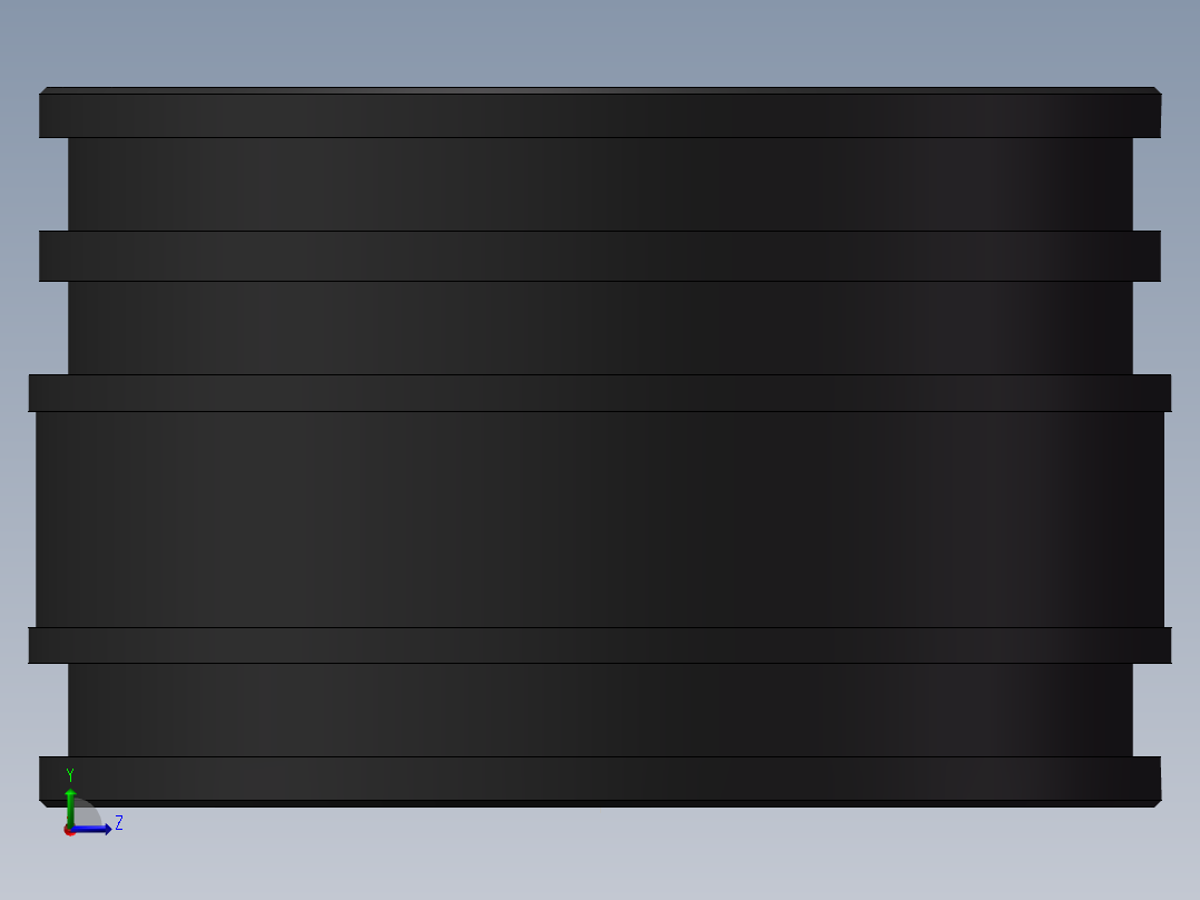 油缸活塞3D模型左视图