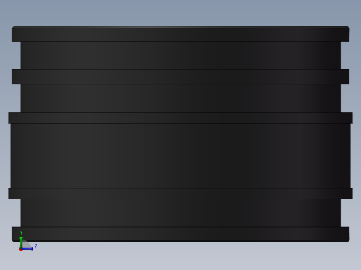油缸活塞3D模型左视缩略图