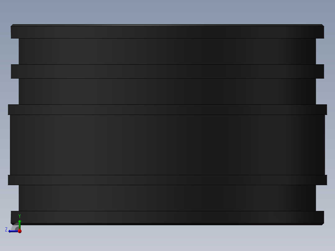 油缸活塞3D模型右视图