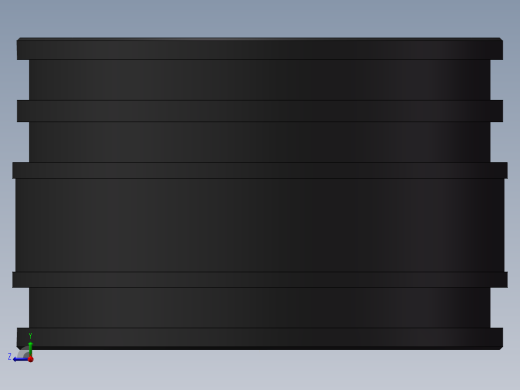 油缸活塞3D模型右视缩略图