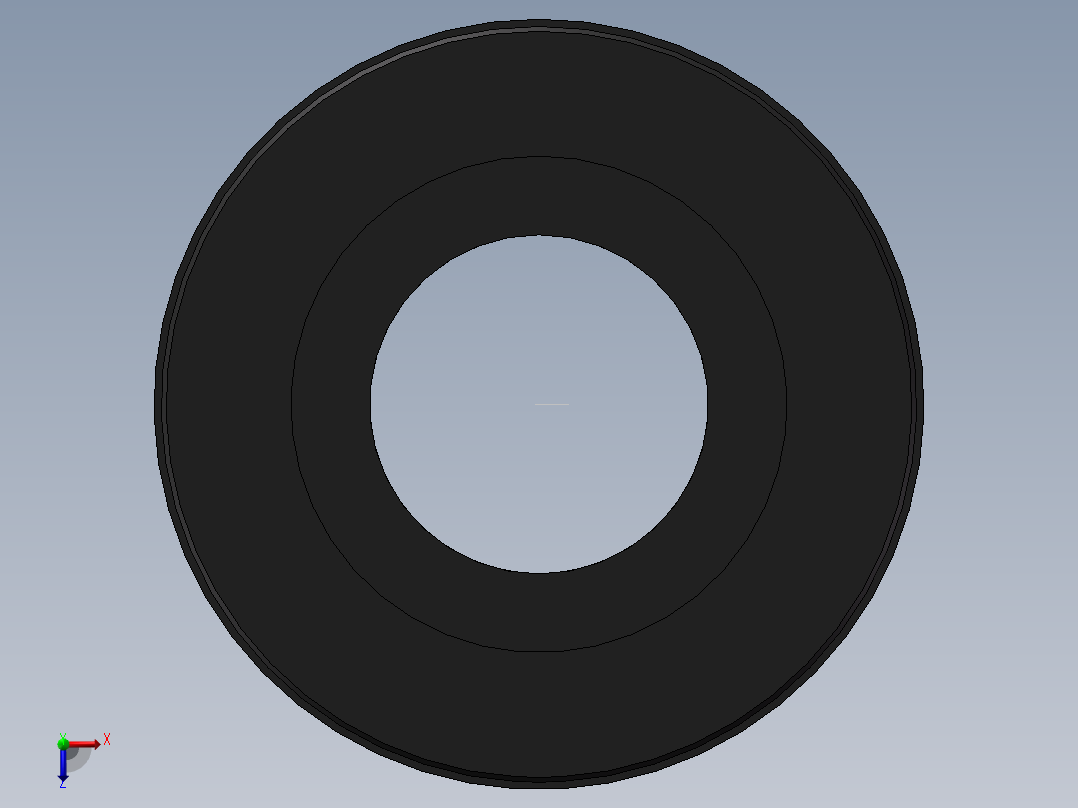 油缸活塞3D模型俯视图