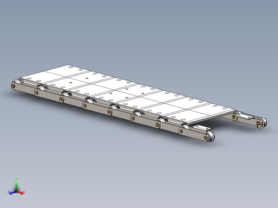solidworks 链板输送机