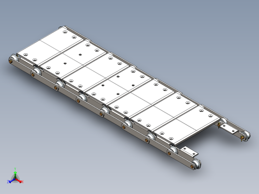 solidworks 链板输送机正等轴测缩略图
