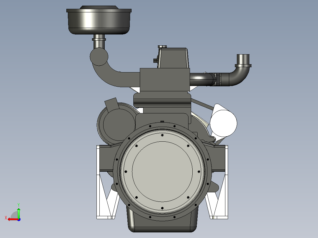 4105吨拖拉机柴油机后视图