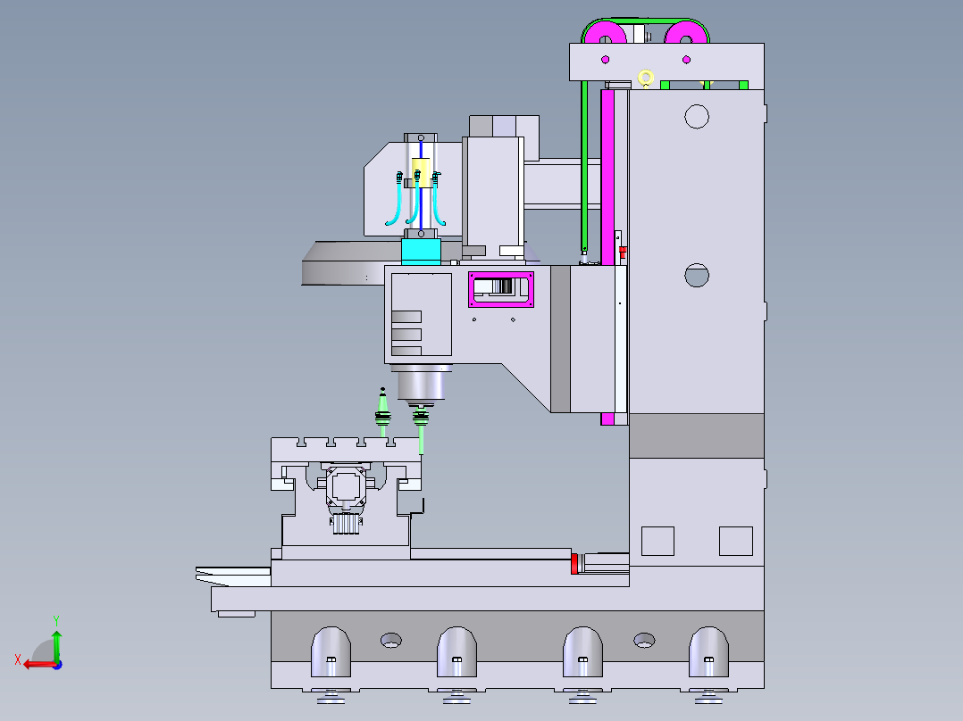 G965 立式加工中心（含参数）后视图