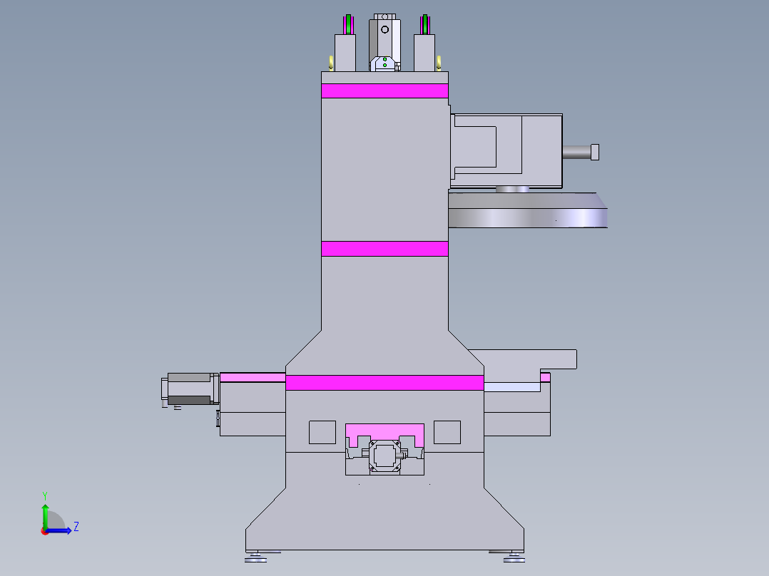 G965 立式加工中心（含参数）左视图