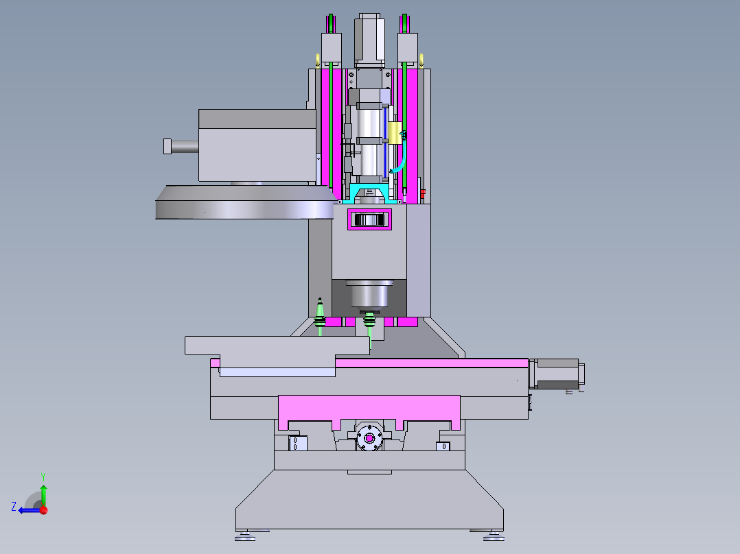 G965 立式加工中心（含参数）右视图