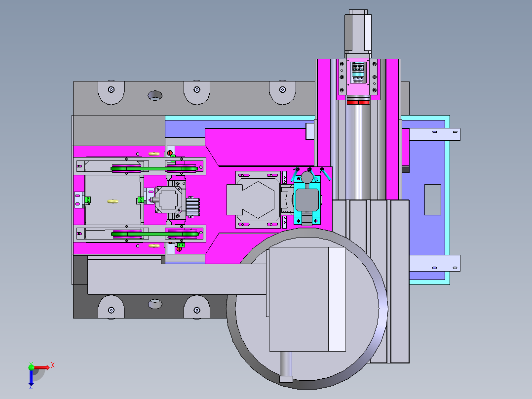 G965 立式加工中心（含参数）俯视图