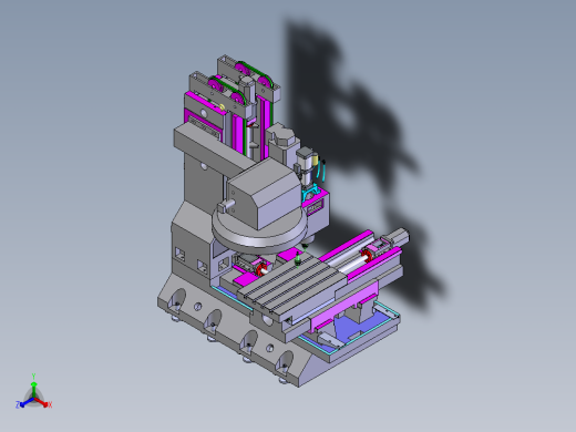 G965 立式加工中心（含参数）正等轴测缩略图