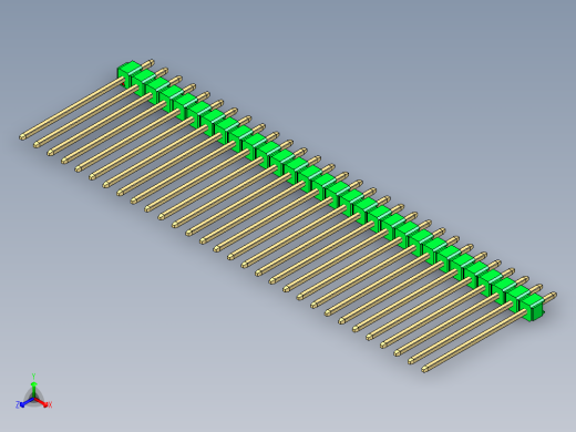 彩色公头100mil（2.54mm）系列-DS1021_green_1x30p_100mil_Type19_rev1.0