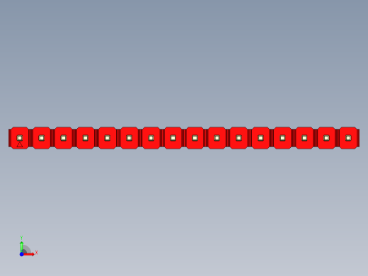 彩色公头100mil（2.54mm）系列-DS1021_red_1x16p_100mil_Type19_rev1.0前视缩略图