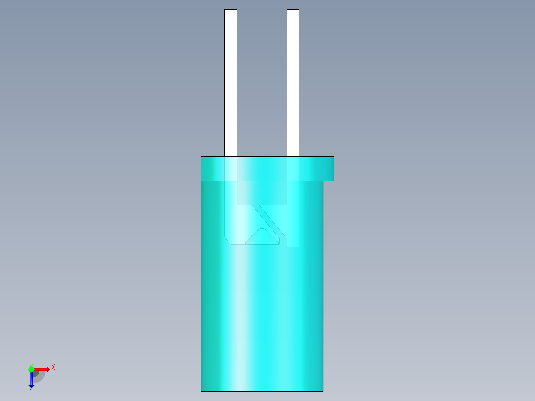LED_Cylindrical_Cyan_D5x9.6mm俯视图