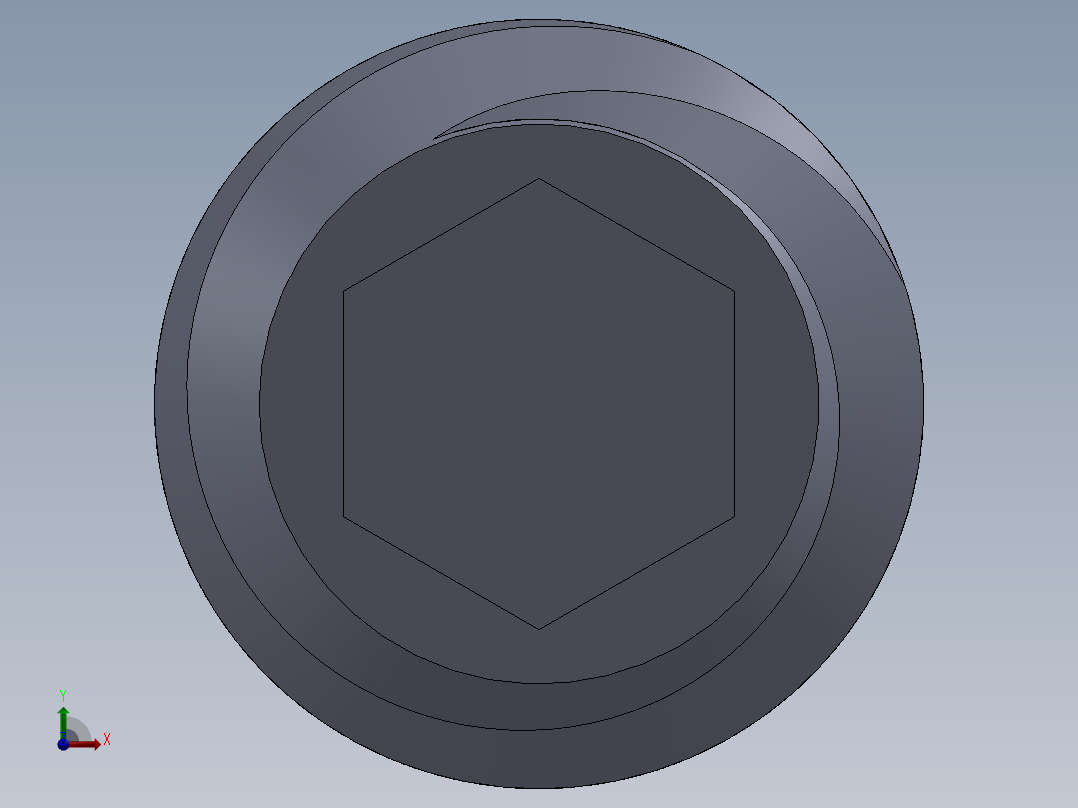 UNC 平头紧定螺钉-UNC SET SCREW 3-48 x 0.125.SLDPRT前视图