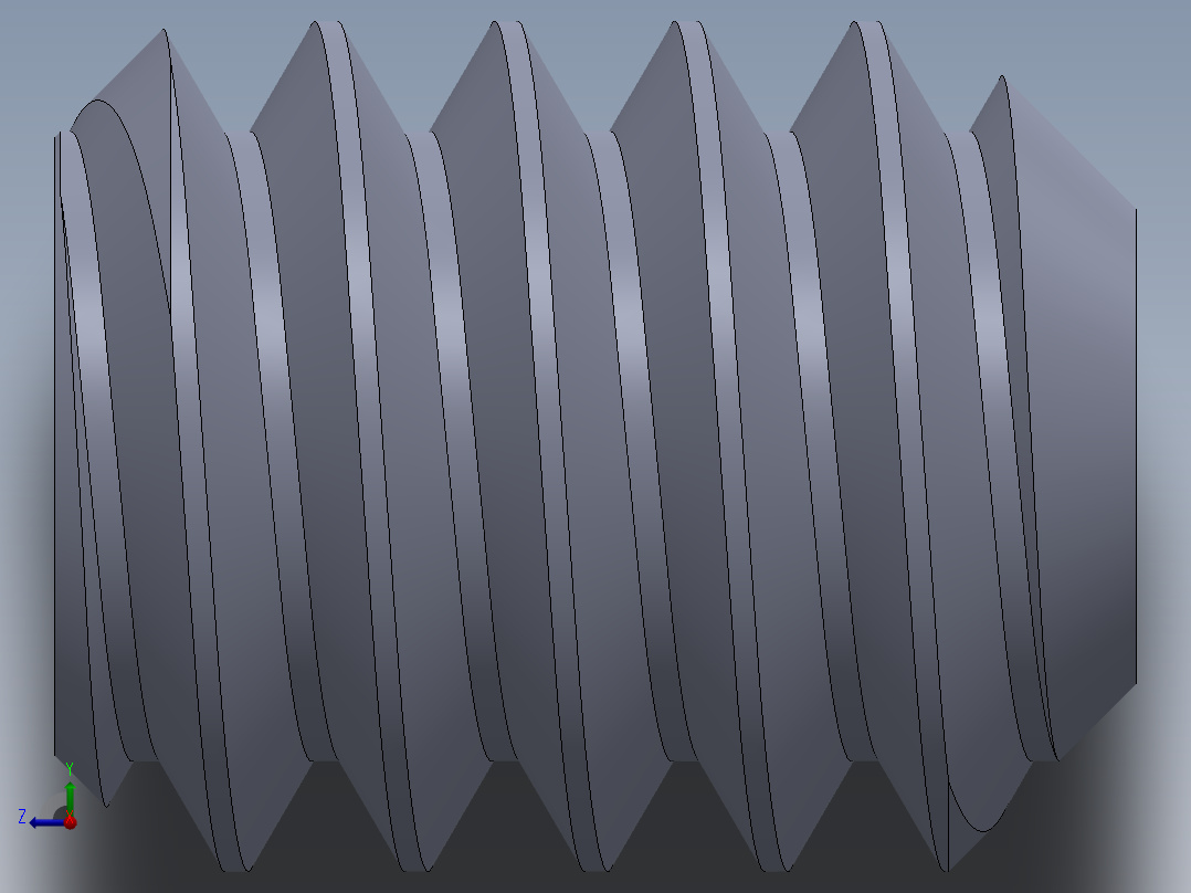 UNC 平头紧定螺钉-UNC SET SCREW 3-48 x 0.125.SLDPRT右视图