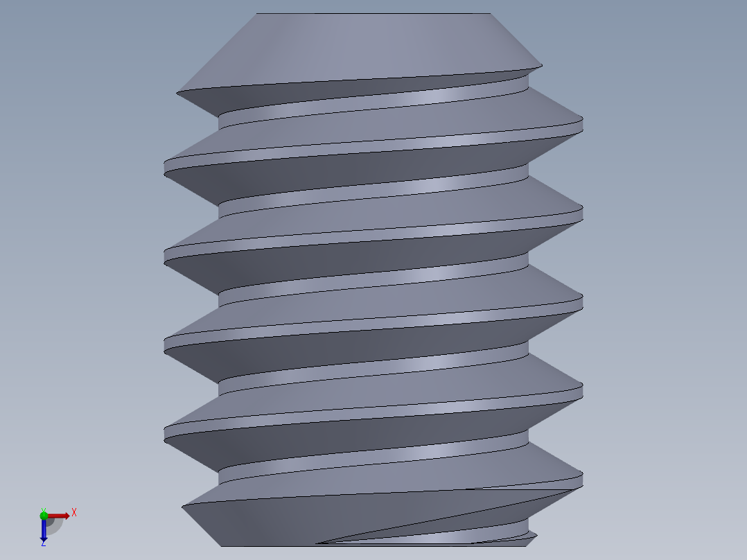 UNC 平头紧定螺钉-UNC SET SCREW 3-48 x 0.125.SLDPRT俯视图