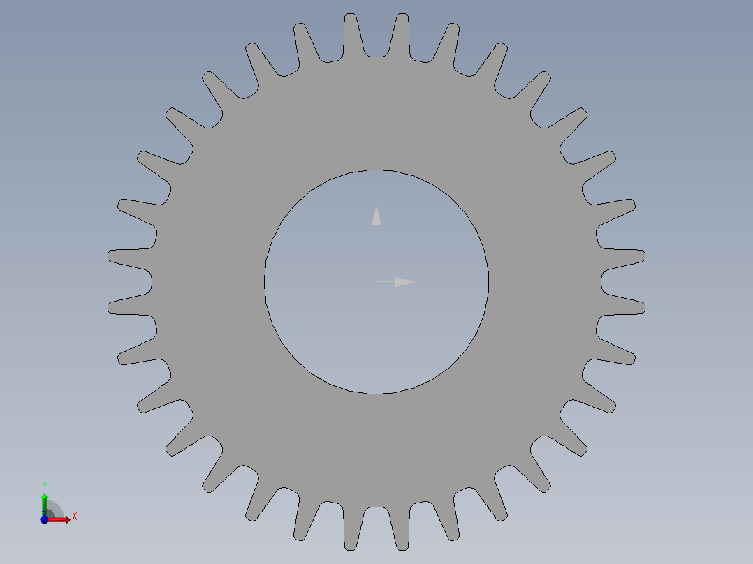 马达齿轮前视图