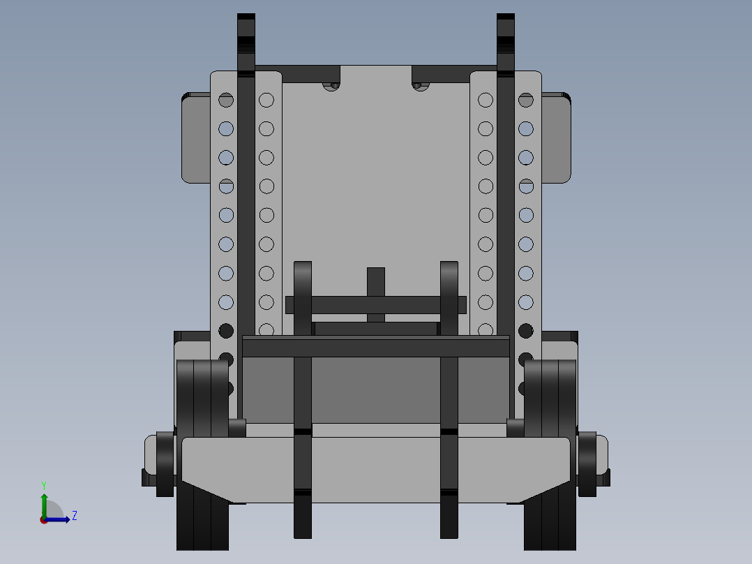激光切割半挂货车二CAD-SolidWorks-step格式左视图