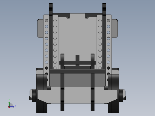 激光切割半挂货车二CAD-SolidWorks-step格式左视缩略图