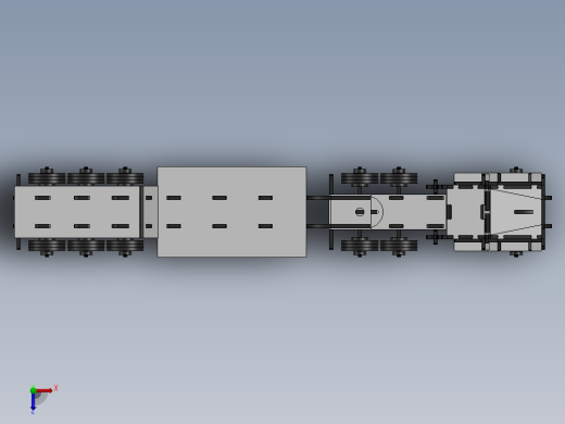 激光切割半挂货车二CAD-SolidWorks-step格式俯视缩略图