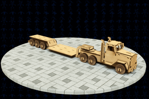 激光切割半挂货车二CAD-SolidWorks-step格式缩略图