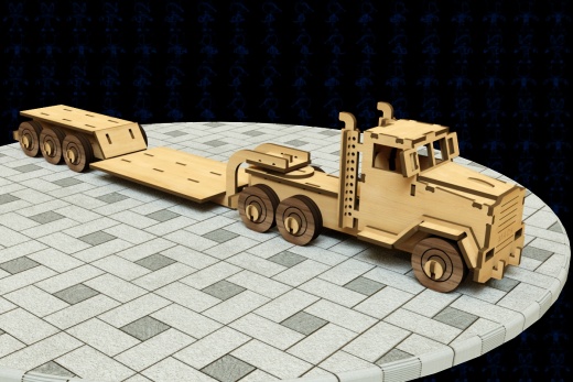 激光切割半挂货车二CAD-SolidWorks-step格式缩略图