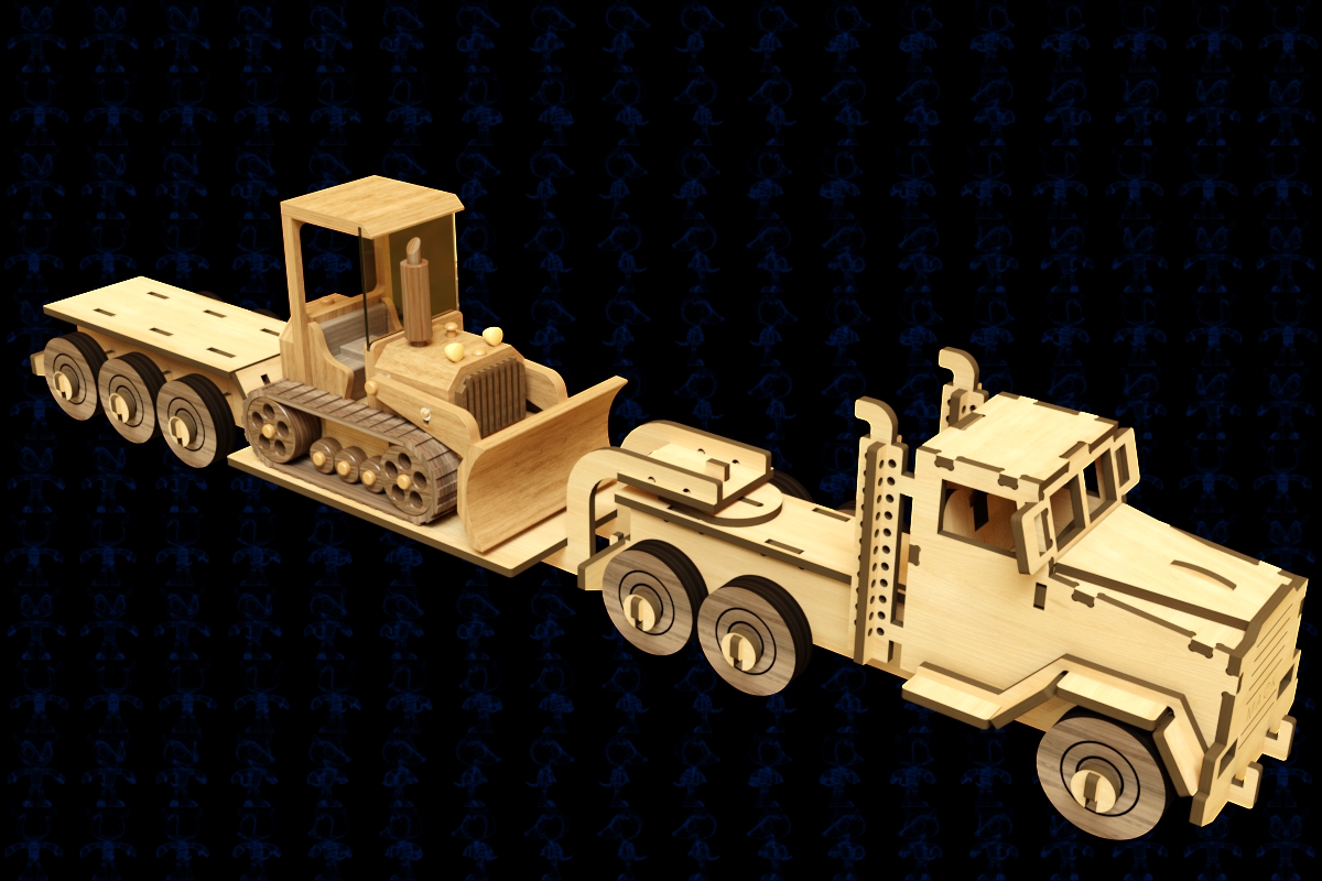 激光切割半挂货车二CAD-SolidWorks-step格式