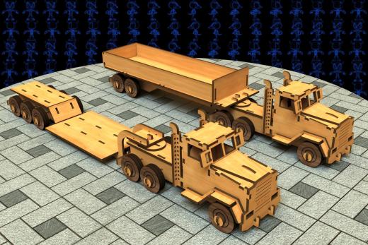 激光切割半挂货车二CAD-SolidWorks-step格式缩略图