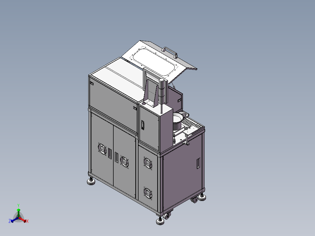 SMT测试分选设备正等轴测图
