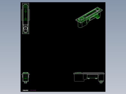 防水平面把手(C)5571-2D多系列多零件图纸模型