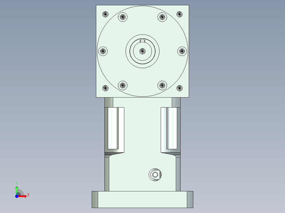 换向器PW110双轴 PLX90-L1 22-110-145-M8.stp前视图