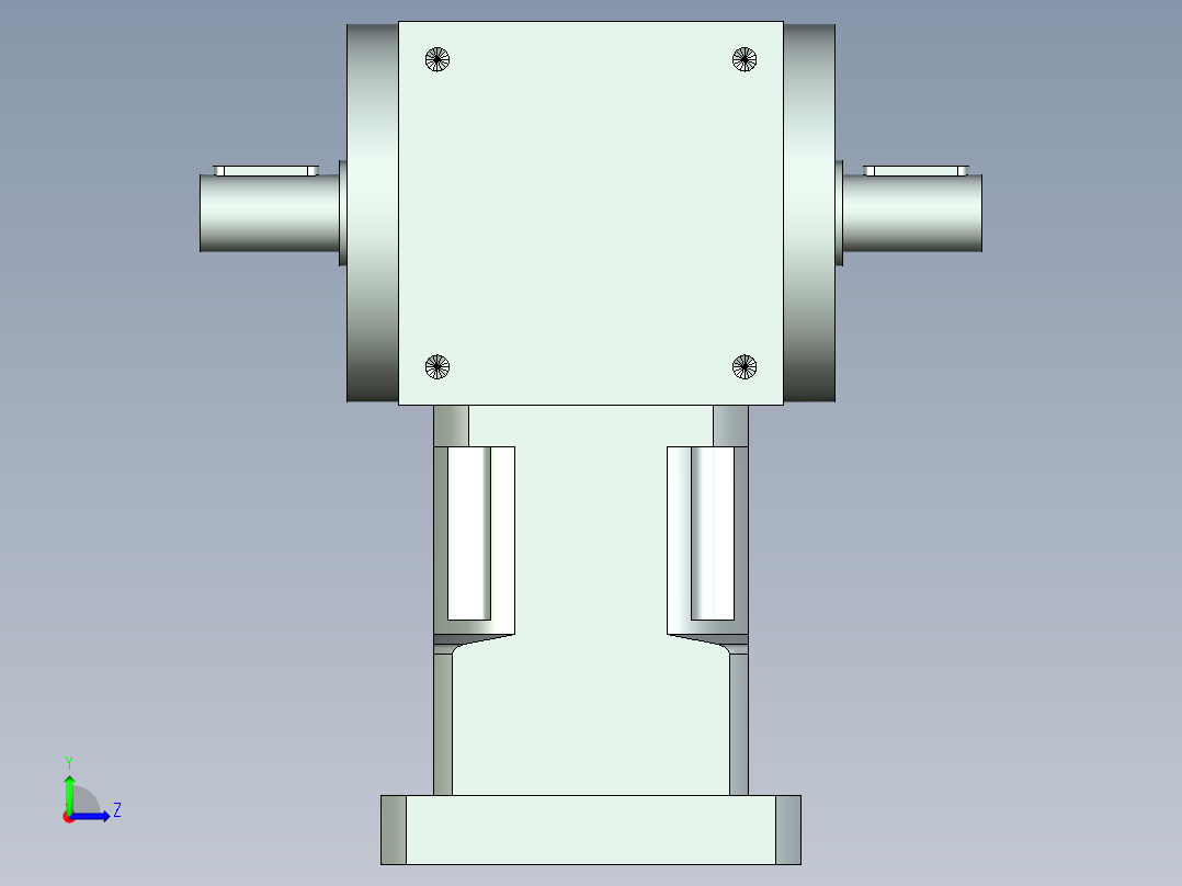 换向器PW110双轴 PLX90-L1 22-110-145-M8.stp左视图