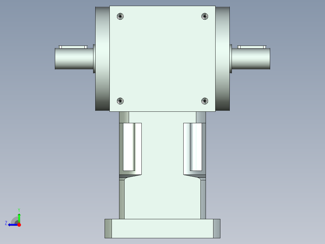 换向器PW110双轴 PLX90-L1 22-110-145-M8.stp右视图