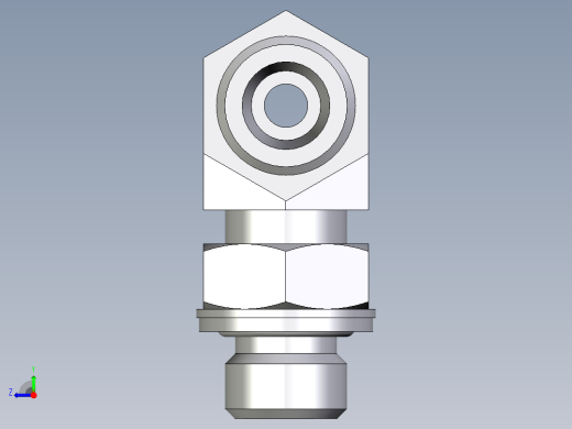 卡套式工业通用硬管接头EO_Adjustable_locknut_branch_tee_TEE08SMOMDCF右视缩略图