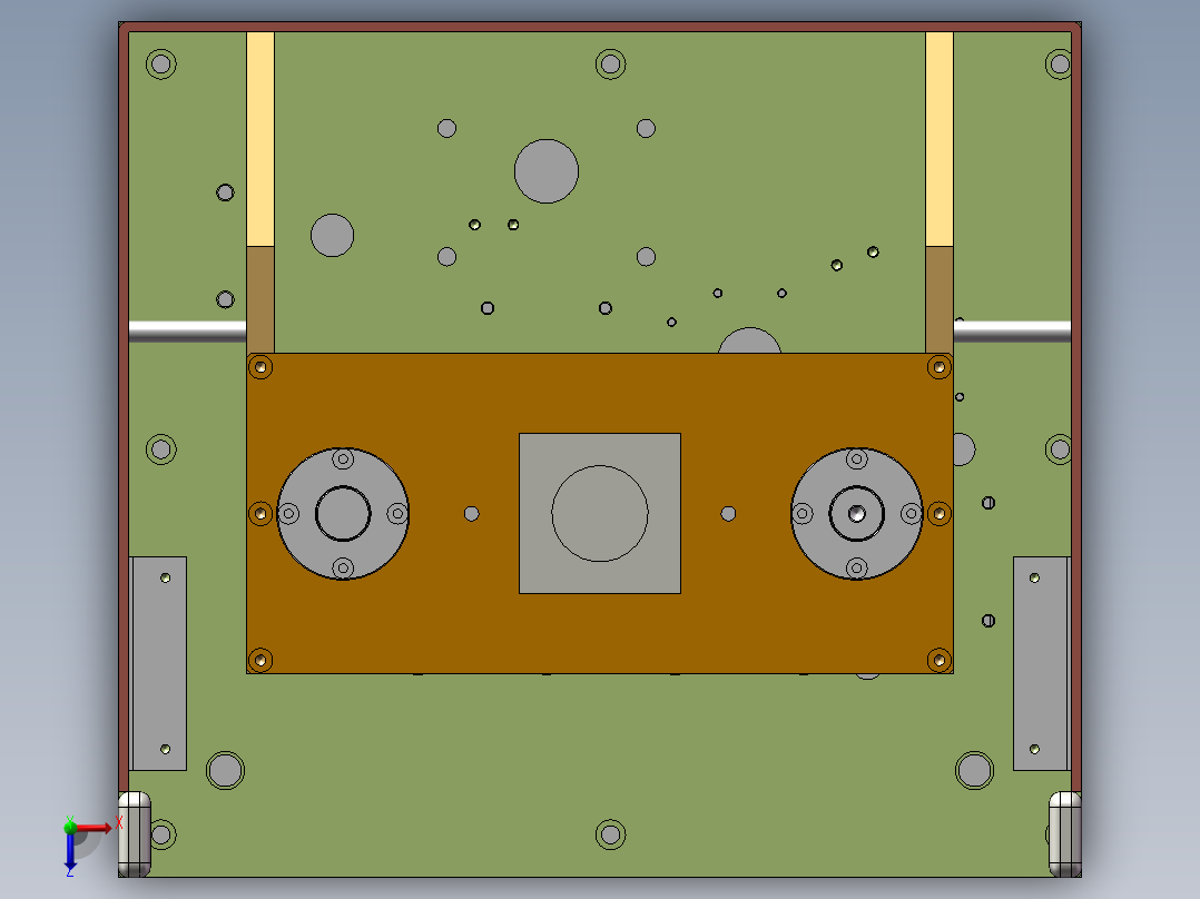 汽车动力电池整平机俯视图