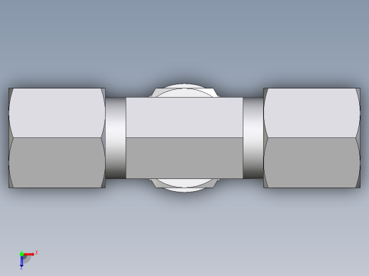 卡套式工业通用硬管接头EO_Adjustable_locknut_branch_tee_TEE06SMCF俯视缩略图