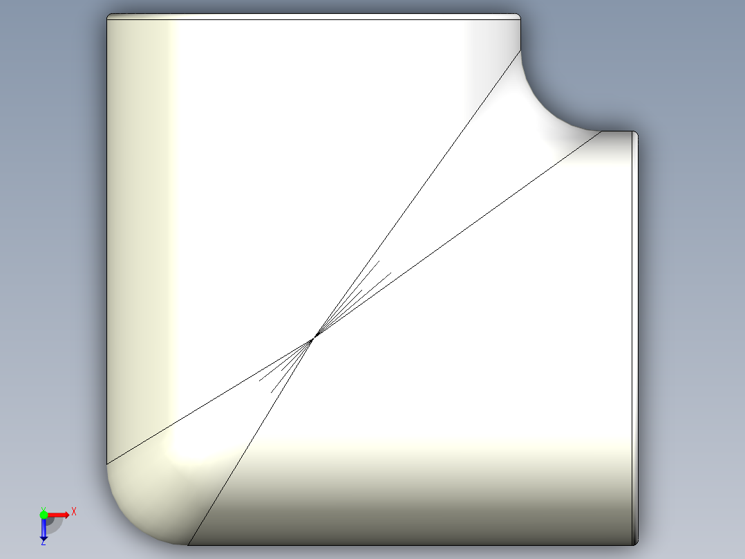 1英寸PVC管和90度管件俯视图