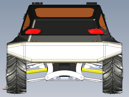 4x4越野车简易模型3D图纸 STEP格式后视缩略图