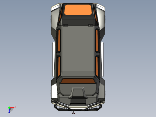 4x4越野车简易模型3D图纸 STEP格式俯视缩略图