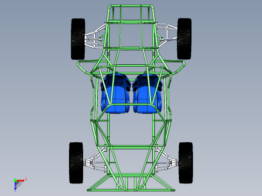 梯形框架的2.3米大动力全地形车俯视缩略图