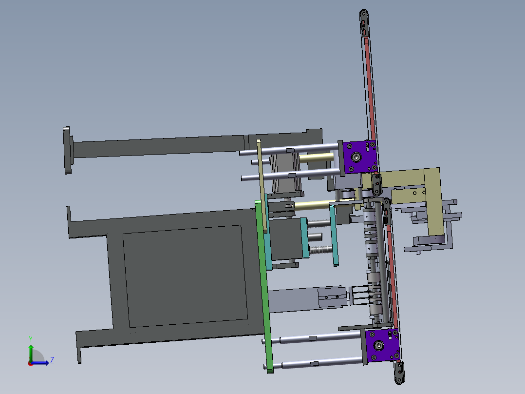 电池极片在线称重分选机左视图