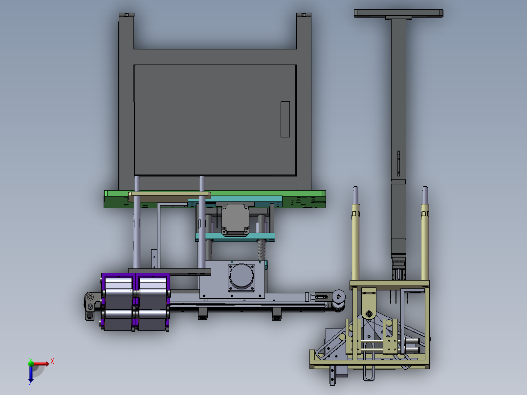 电池极片在线称重分选机俯视图