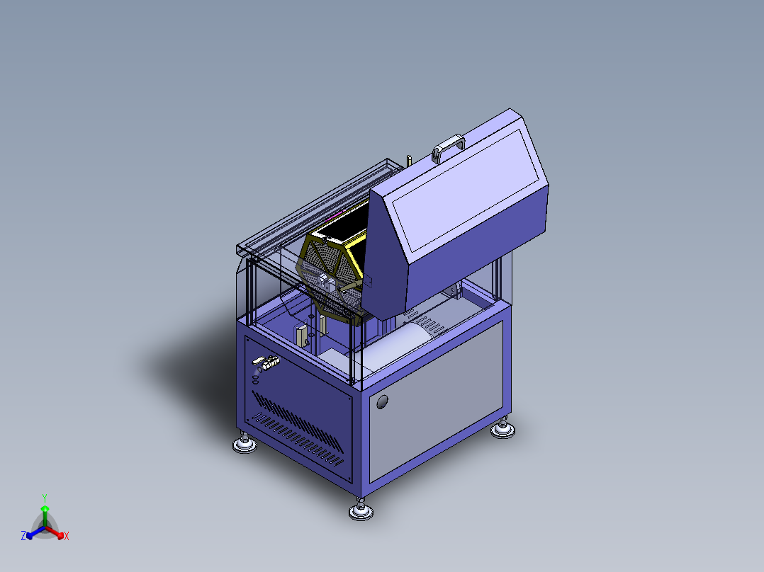 滚筒清洗机sw18正等轴测图