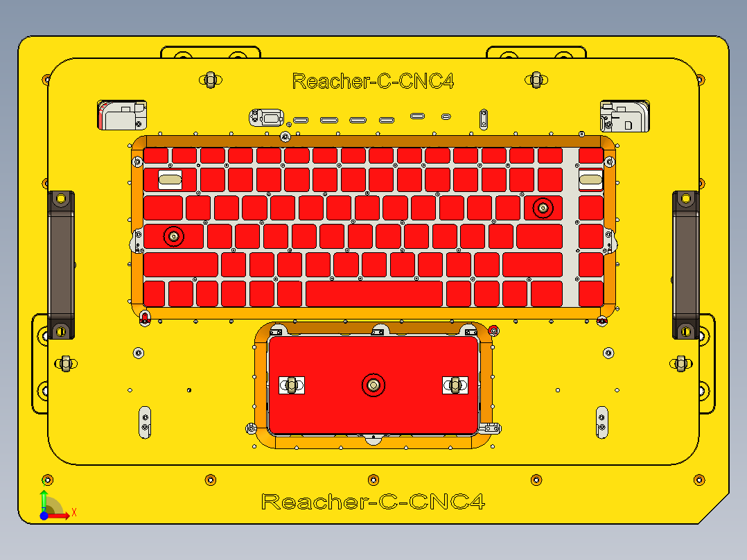 Reacher-C-笔记本CNC工装夹具三维模型CNC4-20140530前视图