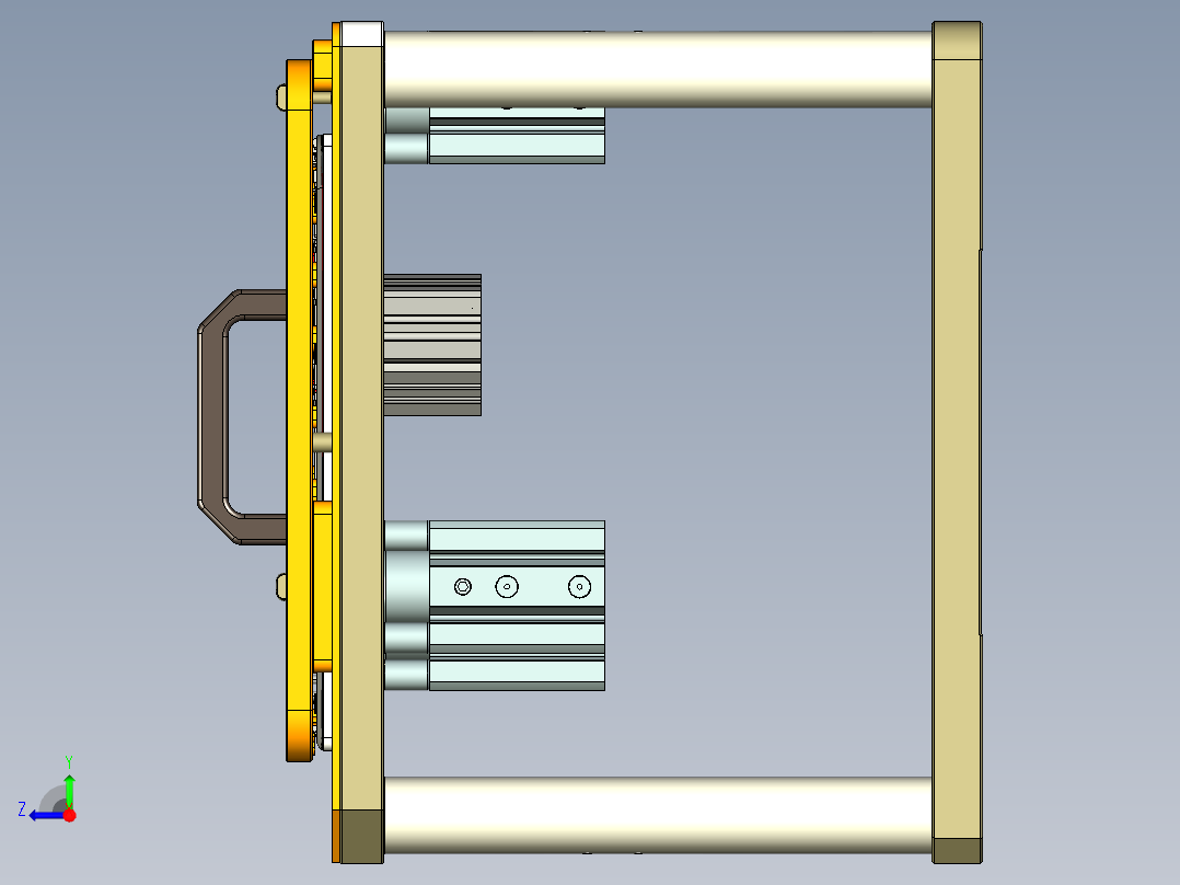 Reacher-C-笔记本CNC工装夹具三维模型CNC4-20140530右视图