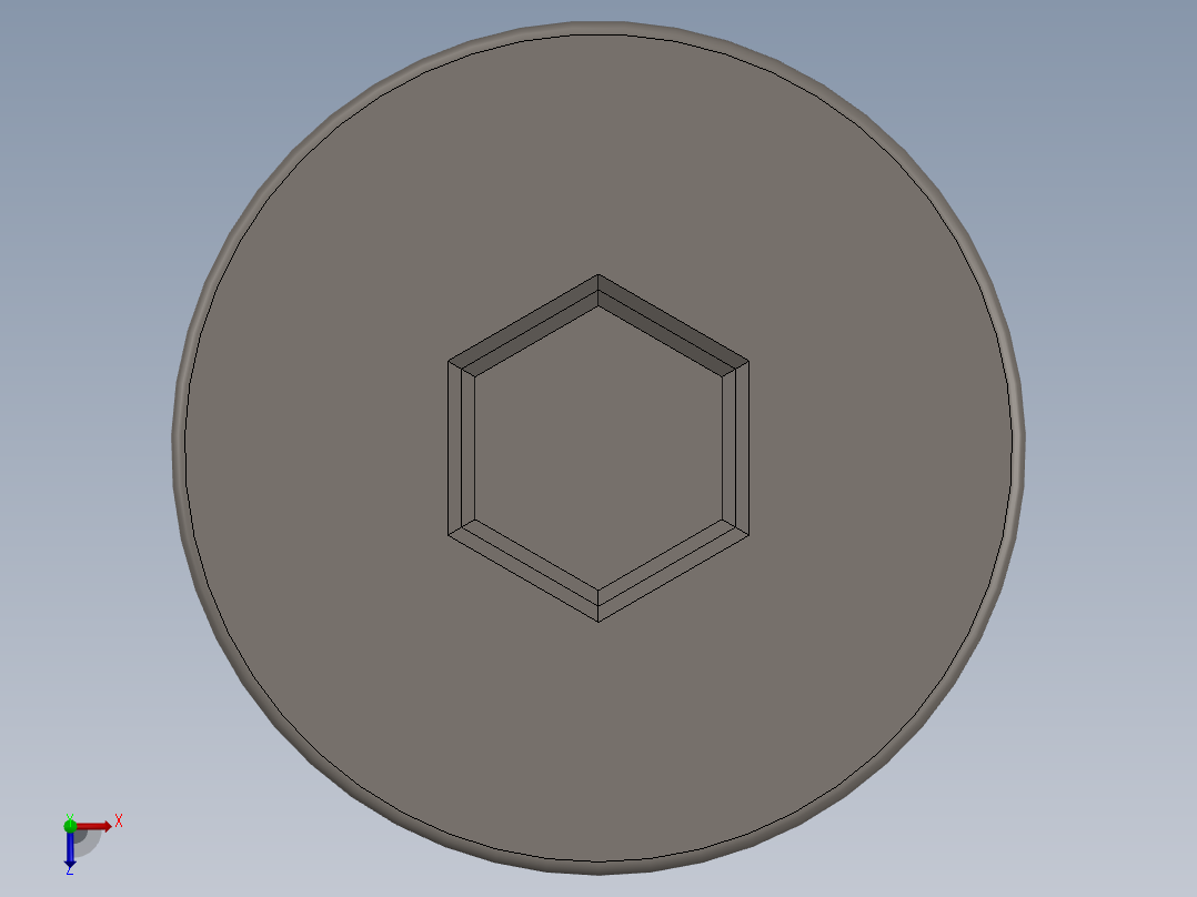 Screw_ISO_10642_M3x45_A2.SLDPRT俯视图