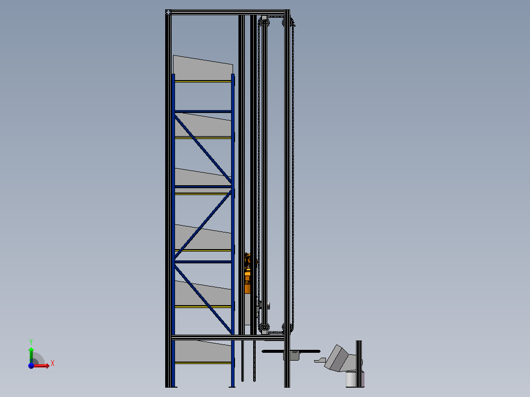 自动发药机三维模型+CAD图纸+设计说明书前视图