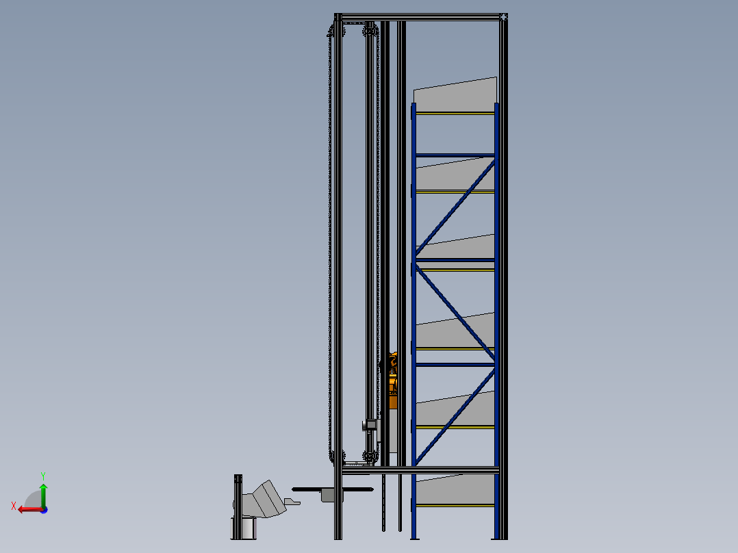 自动发药机三维模型+CAD图纸+设计说明书后视图